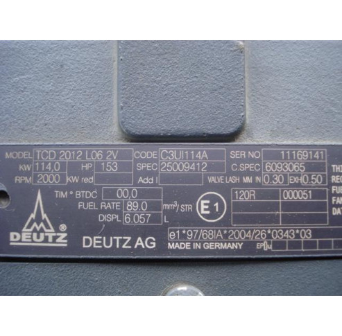 Двигатель Deutz (Дойц) TCD 2012 L06 2V в сборе